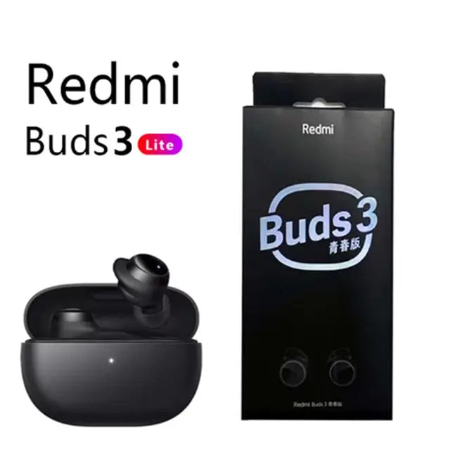 Xiaomi-Redmi Buds 3 Lite, Auscultadores sem fios Bluetooth, Auscultadores desportivos intra-auriculares, 5.2